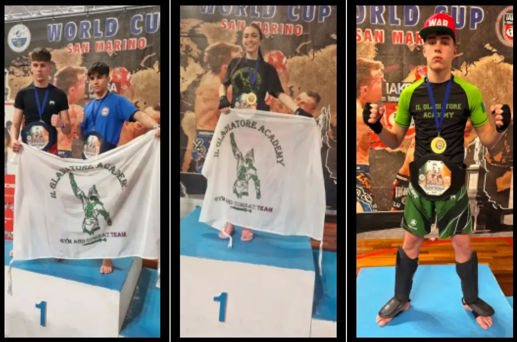 premiazione dei ragazzi agli assoluti Asi Fight Net 2025, San Marino 